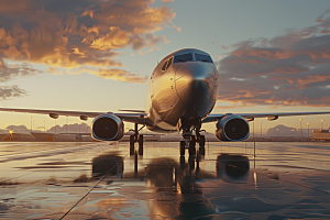 飞机飞翔高空航空摄影图