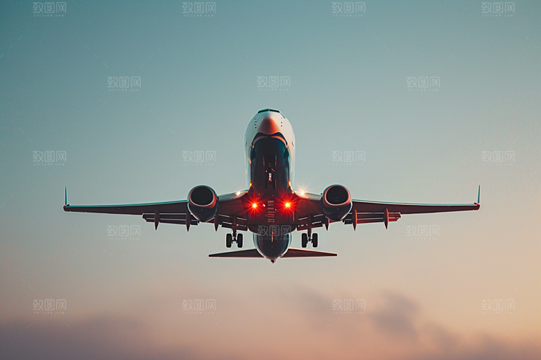 飞机飞行航班旅行摄影图