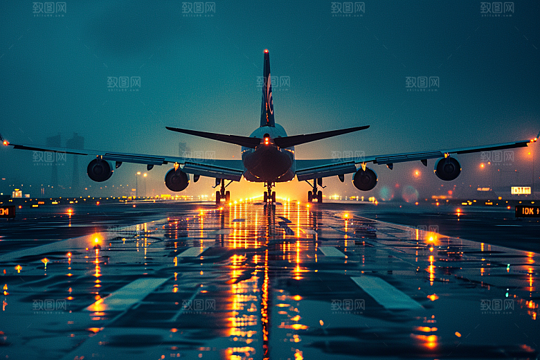 飞机飞行天空高清摄影图