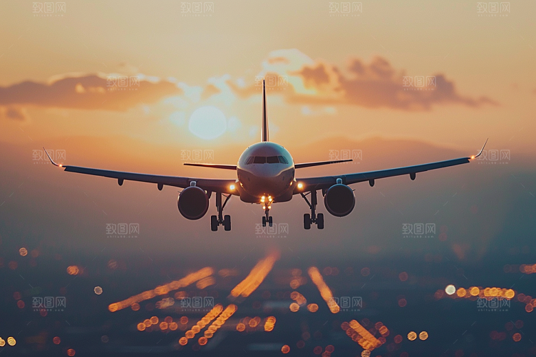 飞机飞行民航航空摄影图