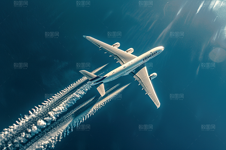 飞机飞行航空天空摄影图