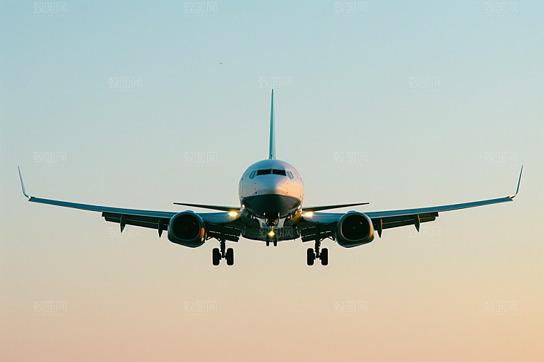 飞机飞行天空客机摄影图