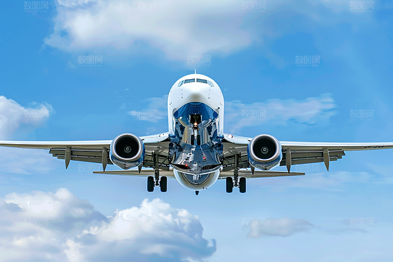 飞机飞行航空客机摄影图