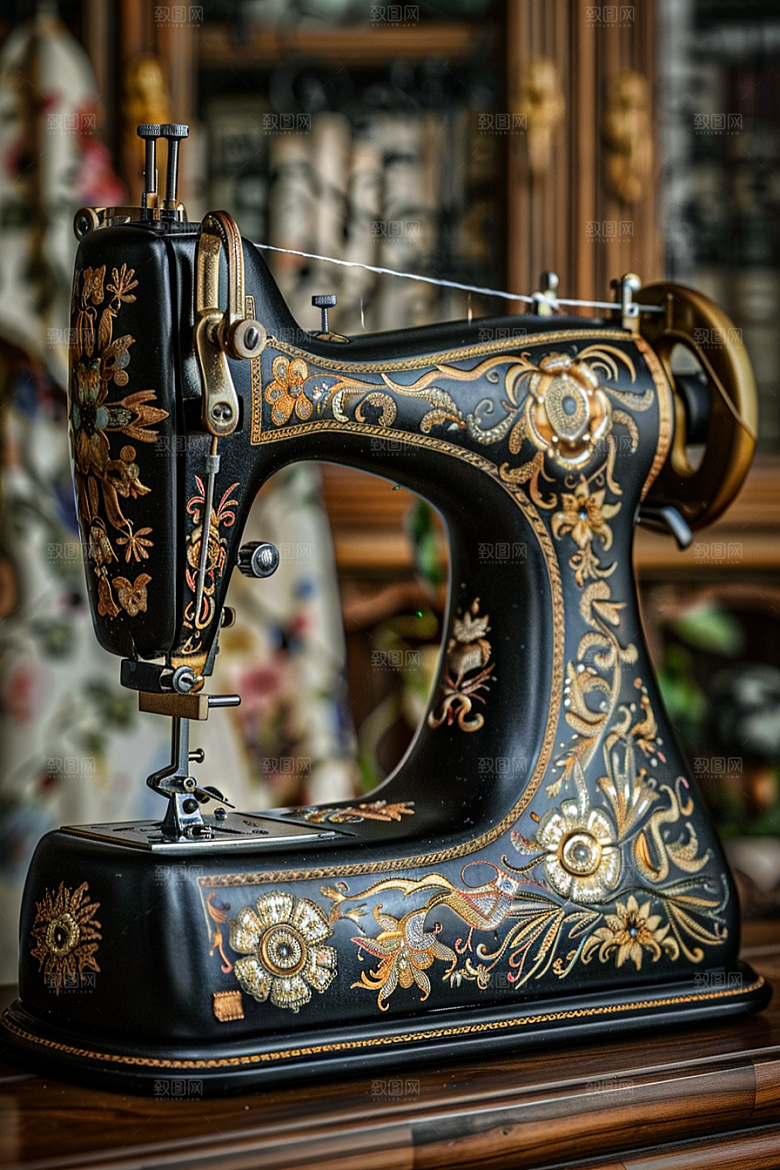 缝纫机工具机器摄影图