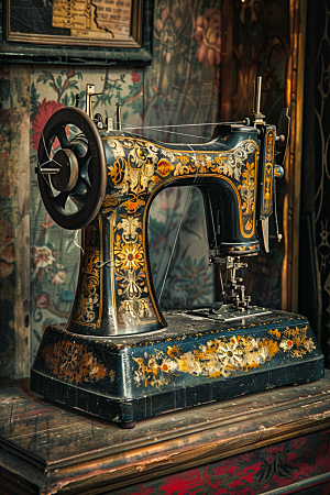 缝纫机机械机器摄影图