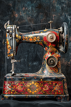 缝纫机工具纺织服装摄影图