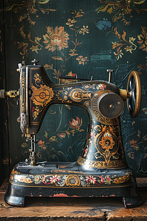 缝纫机纺织服装机械摄影图