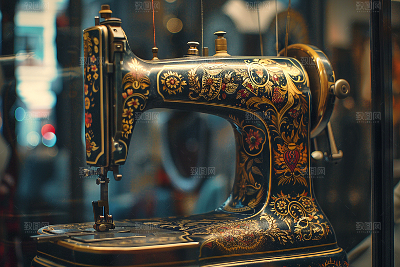 缝纫机工具机器摄影图