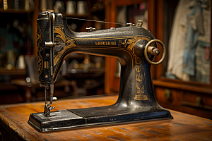 缝纫机设备裁缝摄影图