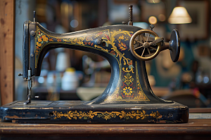 缝纫机纺织服装机器摄影图