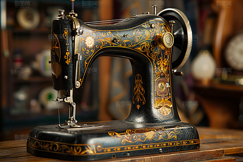 缝纫机工具机器摄影图