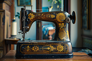 缝纫机机器家用摄影图