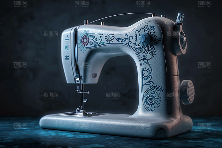 缝纫机纺织服装机器摄影图