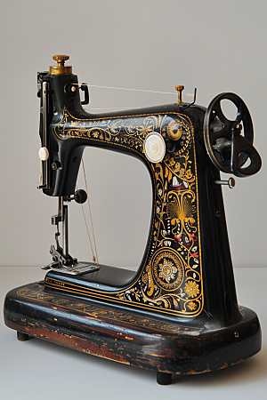 缝纫机纺织服装裁缝摄影图