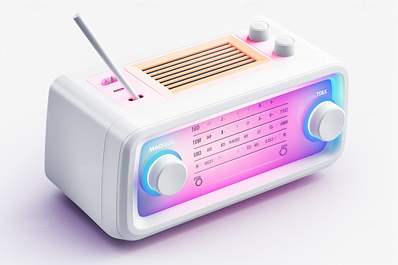 复古收音机卡通音乐模型