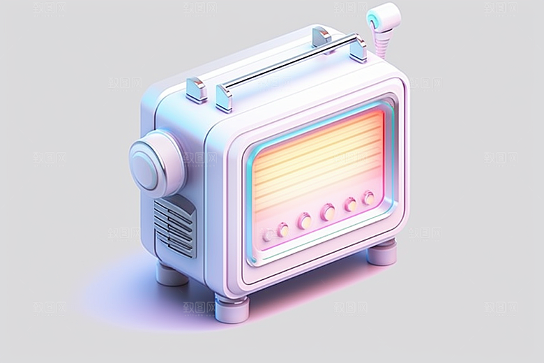 复古收音机3D音乐模型