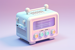 复古收音机时尚电波模型