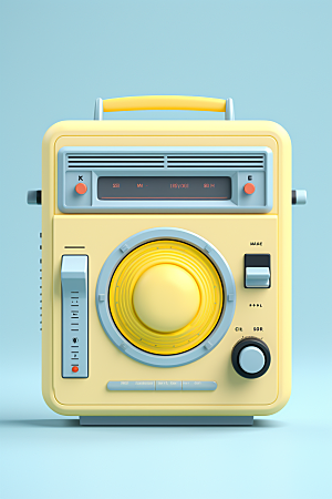 复古收音机活力设备模型