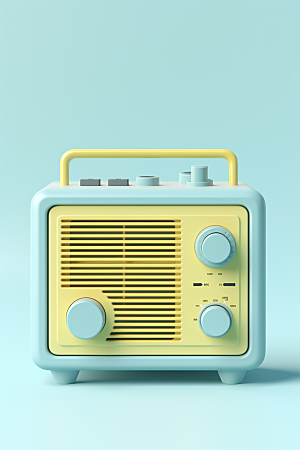 复古收音机高清时尚模型