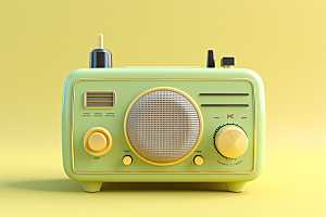 复古收音机高清设备模型