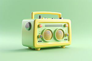 复古收音机立体时尚模型