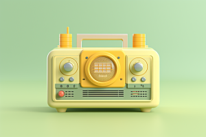 复古收音机高清活力模型