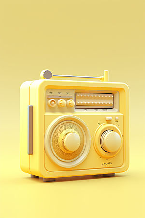 复古收音机高清活力模型