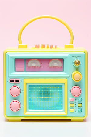 复古收音机设备音乐模型