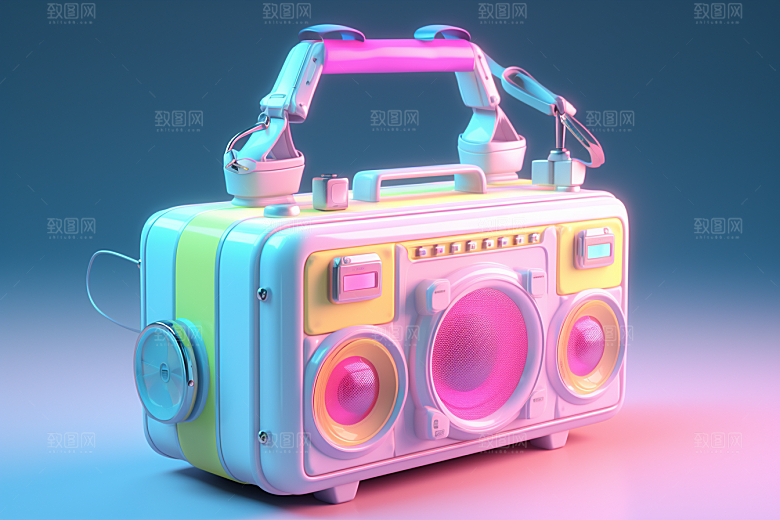 复古收音机音响炫酷模型