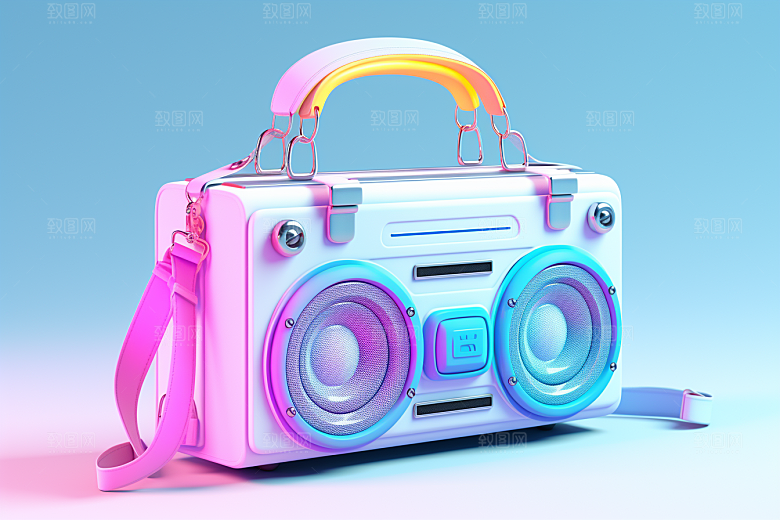 复古收音机C4D音乐模型