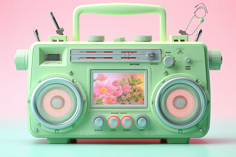 复古收音机音乐3D模型