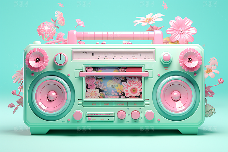 复古收音机音乐3D模型