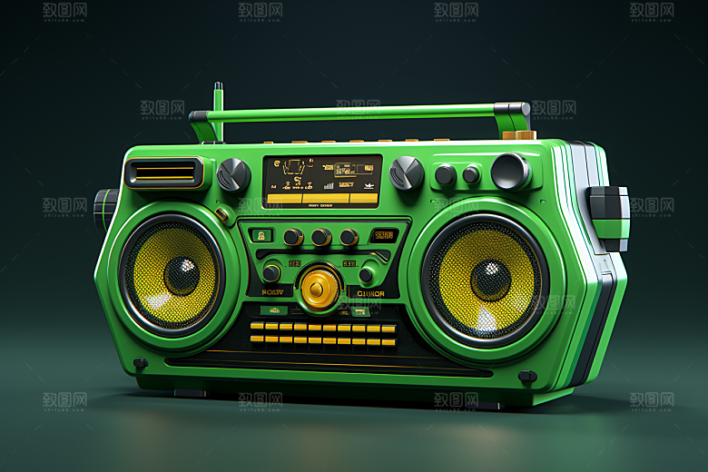 复古收音机时尚设备模型