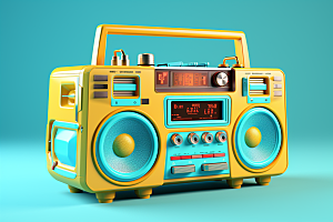 复古收音机立体音乐模型