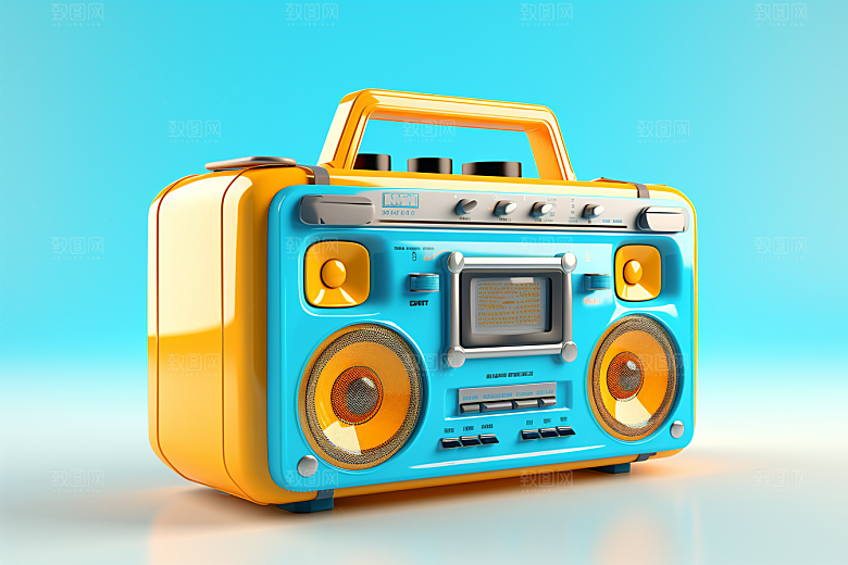 复古收音机音乐音响模型