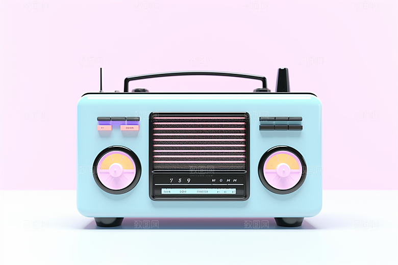 复古收音机活力音响模型