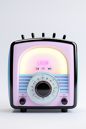 复古收音机电波时尚模型