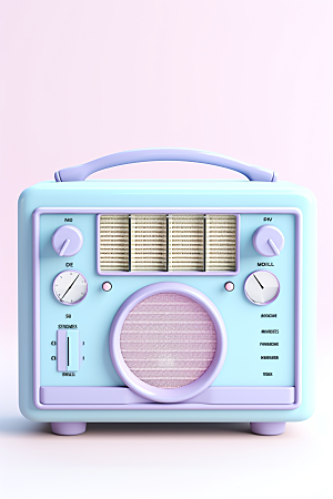 复古收音机高清炫酷模型