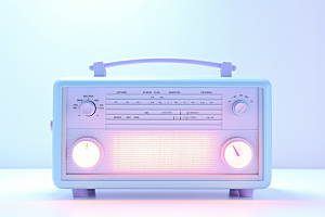 复古收音机电波音响模型