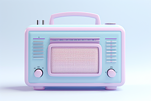 复古收音机立体时尚模型
