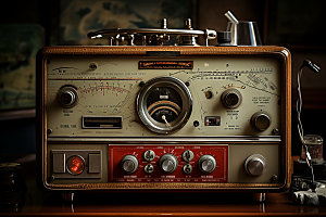 复古收音机3D器材模型