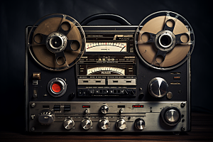 复古收音机播音机器材模型