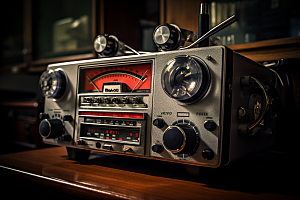 复古收音机器材广播模型