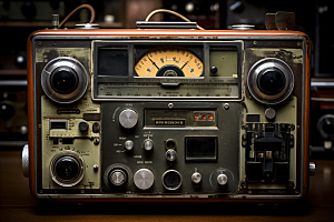 复古收音机设备广播模型