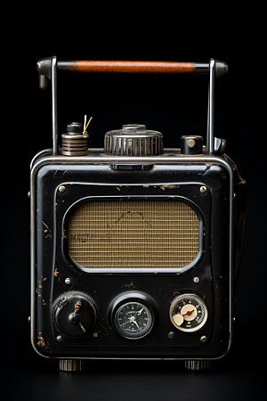 复古收音机设备播音机模型