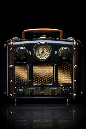 复古收音机电子器材模型