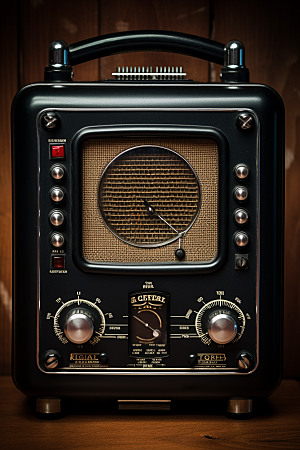 复古收音机器材立体模型