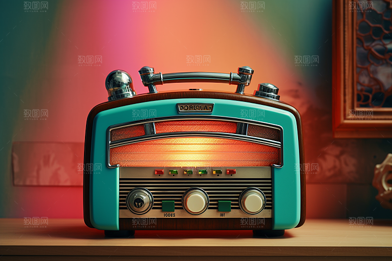 复古收音机摇滚器材模型