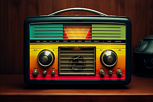 复古收音机电子设备模型