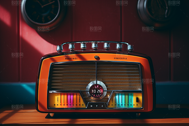 复古收音机音乐3D模型